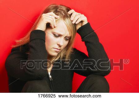 Woman with stress View Large Photo Image Stock Photography - Woman with stress. Fotosearch