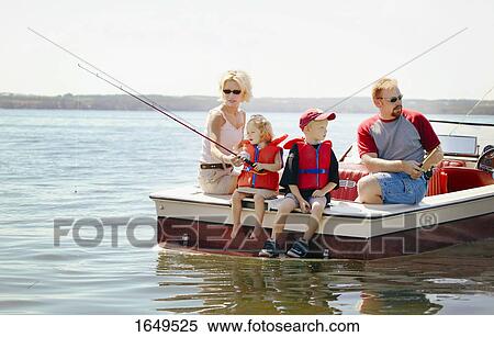 Stock Photography - Family fishing. Fotosearch