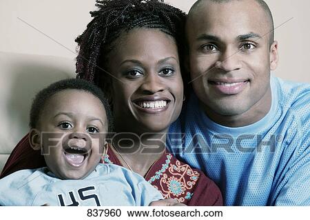 Stock Image - Family of three. Fotosearch