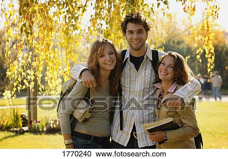 Stock Image - A group of friends. Fotosearch