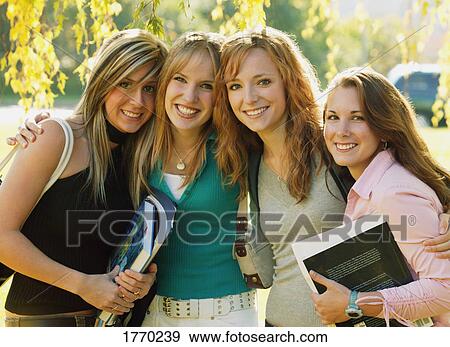 Stock Photo - Students and friends. Fotosearch