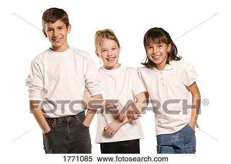 Three children spending time together View Large Photo Image Stock Photography - Three children spending time together. Fotosearch