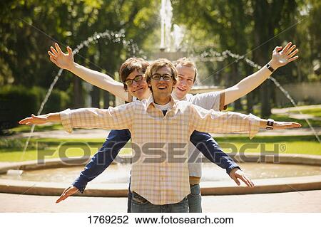 Three guys View Large Photo Image Stock Image - Three guys. Fotosearch