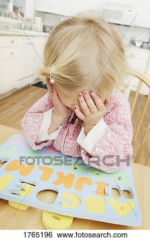 Stock Photograph - Child feels frustration. Fotosearch