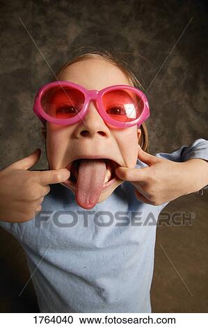 Girl with silly glasses View Large Photo Image Stock Image - Girl with silly glasses. Fotosearch
