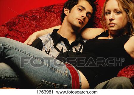 Stock Image - Couple relax. Fotosearch