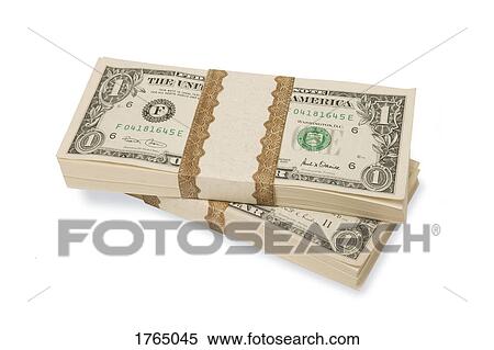 Stock Photography - A stack of money. Fotosearch