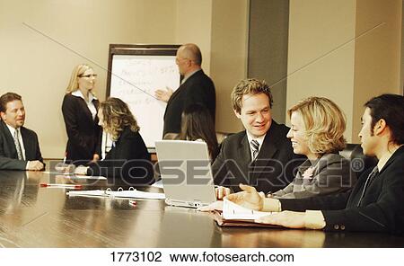 Stock Photo - Business meeting. Fotosearch - Search Stock Photography, Print Pictures, Images, and Photo Clip Art