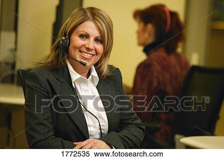 Call centre operator View Large Photo Image Stock Photography - Call centre operator. Fotosearch