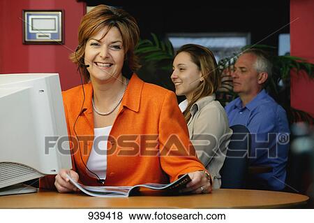 Stock Photo - Woman at work. Fotosearch