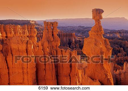 Stock Photo - Canyon with column. Fotosearch