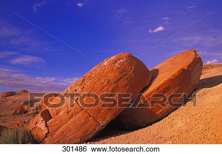 Stock Photograph - Red Rock Coulee Saskatchewan Canada. Fotosearch