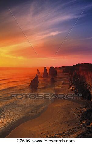 Sunset and rock formations View Large Photo Image Stock Photograph - Sunset and rock formations. Fotosearch
