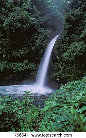 Stock Image - Tropical waterfall. Fotosearch