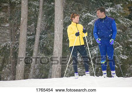 A couple of cross country skiers View Large Photo Image Picture - A couple of cross country skiers. Fotosearch