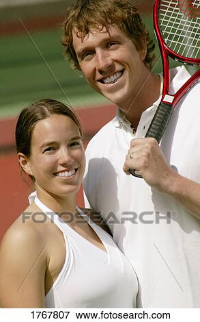 A couple of tennis players View Large Photo Image Stock Photo - A couple of tennis players. Fotosearch