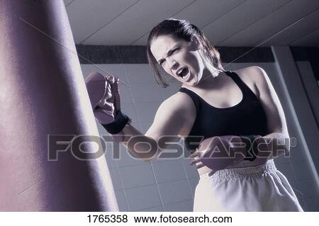 A female boxer View Large Photo Image Stock Photo - A female boxer. Fotosearch