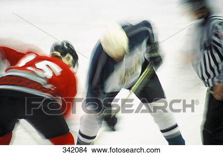Picture - Face off in ice hockey match. Fotosearch