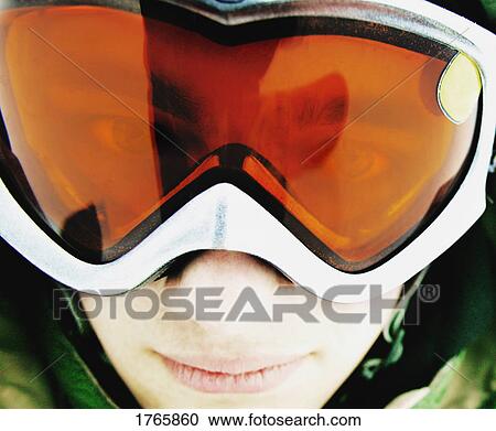 Stock Image - Man with goggles. Fotosearch
