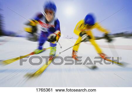 Racing on skis View Large Photo Image Stock Image - Racing on skis. Fotosearch