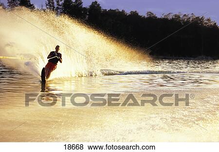 Man waterskiing View Large Photo Image Stock Photo - Man waterskiing. Fotosearch