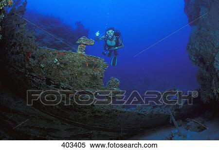 Stock Photography - Sunken ship. Fotosearch