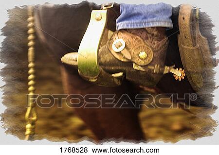 Stock Photo - close up of cowboy's boot. Fotosearch