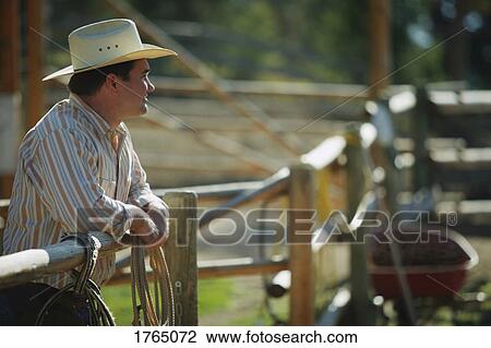 Stock Image - Cowboy with pride. Fotosearch