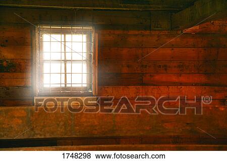 Stock Photo - Window inside a barn. Fotosearch