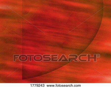 Stock Image - Red half circle computer generated design. Fotosearch
