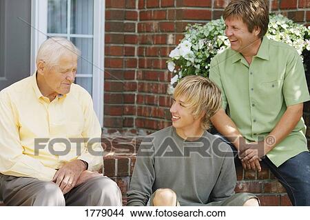 Picture - A senior sharing his wisdom. Fotosearch
