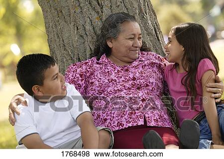Hispanic grandmother and grandchildren View Large Photo Image Stock Photo - Hispanic grandmother and grandchildren. Fotosearch