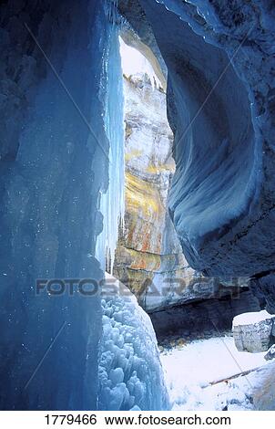 Stock Photograph - A frozen waterfall. Fotosearch