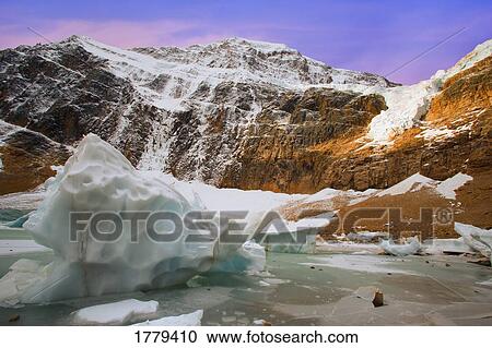 Ice Flow at the Base of Angel Glacier Jasper National Park View Large Photo Image Stock Image - Ice Flow at the Base of Angel Glacier Jasper National Park. Fotosearch