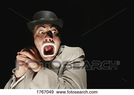 A frightened man View Large Photo Image Stock Photo - A frightened man. Fotosearch