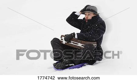 Businessman sledding View Large Photo Image Stock Image - Businessman sledding. Fotosearch