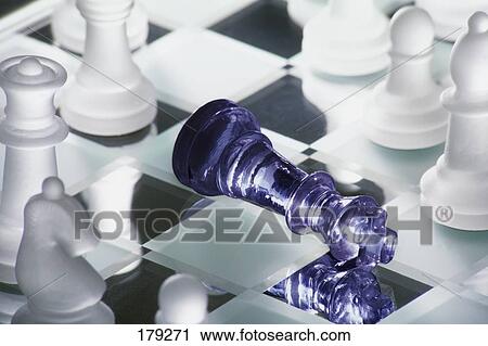 Stock Image - king is down. Fotosearch