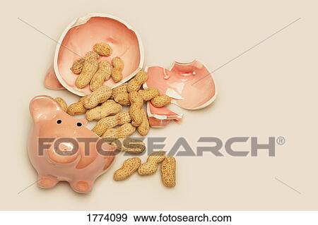Peanuts in the bank View Large Photo Image Stock Photo - Peanuts in the bank. Fotosearch