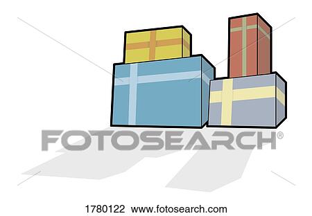 Stock Image - A group of presents. Fotosearch