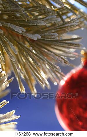 Stock Photo - Closeup of Christmas Ornament on Tree . Fotosearch