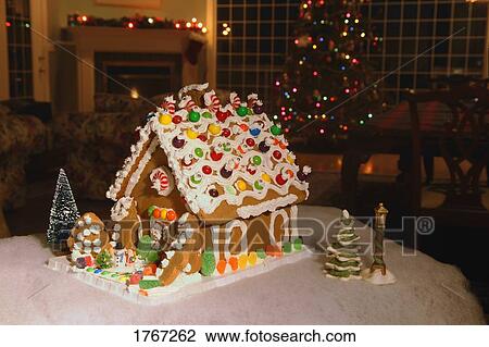 Stock Image - Gingerbread house. Fotosearch