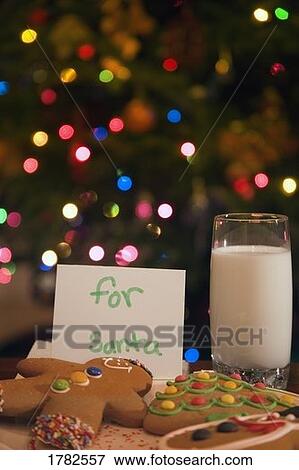 Milk and Cookies for Santa View Large Photo Image Stock Photo - Milk and Cookies for Santa. Fotosearch