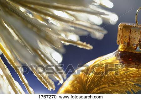 Closeup of Christmas Ornament on Tree View Large Photo Image Stock Image - Closeup of Christmas Ornament on Tree. Fotosearch