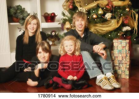 Family Christmas portrait View Large Photo Image Picture - Family Christmas portrait. Fotosearch