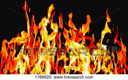 Stock Image - A fire. Fotosearch