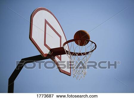 Basketball and hoop View Large Photo Image Stock Photo - Basketball and hoop. Fotosearch