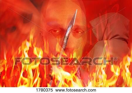 Stock Photography - A graphic representation of hell. Fotosearch