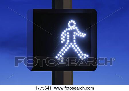Walk street sign View Large Photo Image Stock Image - Walk street sign. Fotosearch