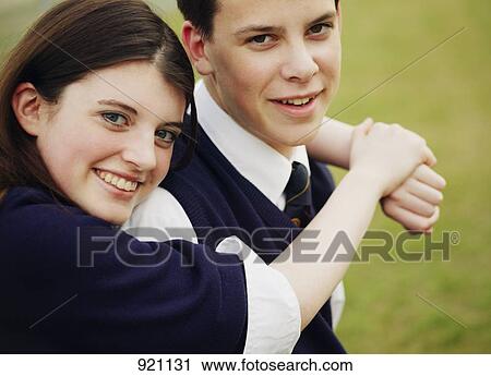 Stock Image - Students hanging out. Fotosearch