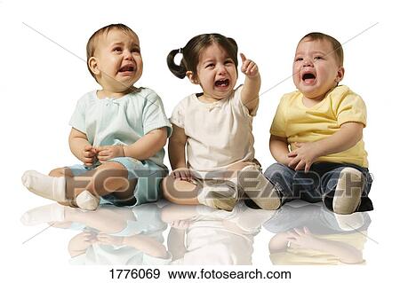 Babies crying View Large Photo Image Stock Photo - Babies crying. Fotosearch